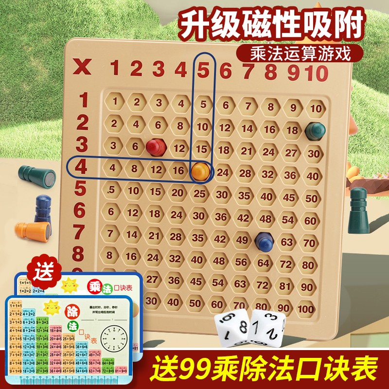 九九乘法学习盘磁力教具