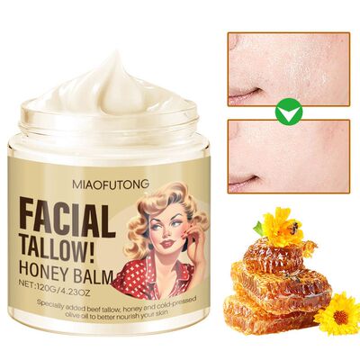 跨境外贸Tallow Honey balm牛脂蜂蜜润肤霜保湿补水滋润肌肤面霜