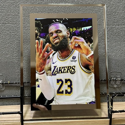 詹姆斯NBA篮球明星周边定制水晶玻璃相框摆台diy男生毕业生日礼物