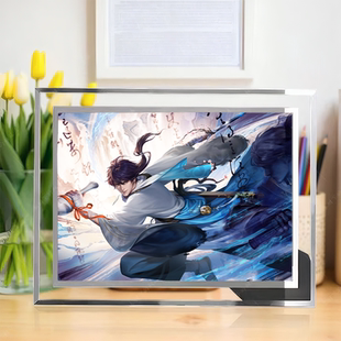 王者荣耀李白皮肤高清周边照片diy水晶相框房间摆件朋友生日礼物