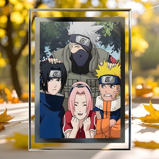 经典火影忍者第七班合照周边摆台收藏送朋友同学礼物书房卧室相框
