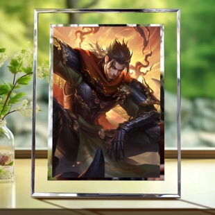 曹操万灵伏威传说王者荣耀周边水晶玻璃相框定制高档简约摆台礼物