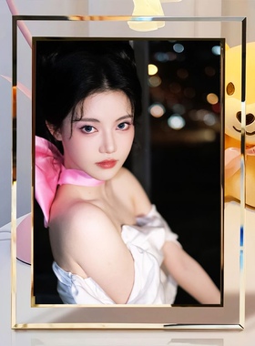 孙珍妮相框水晶玻璃摆台相框diy