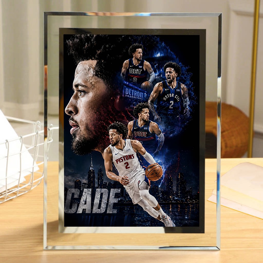 坎宁安NBA篮球明星水晶玻璃相框桌面装饰摆台摆件生日礼物送男生