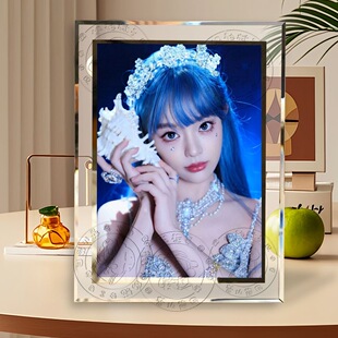 定制照片送朋友同学纪念礼物 歌手黄霄雲水晶玻璃相框摆件周边个性