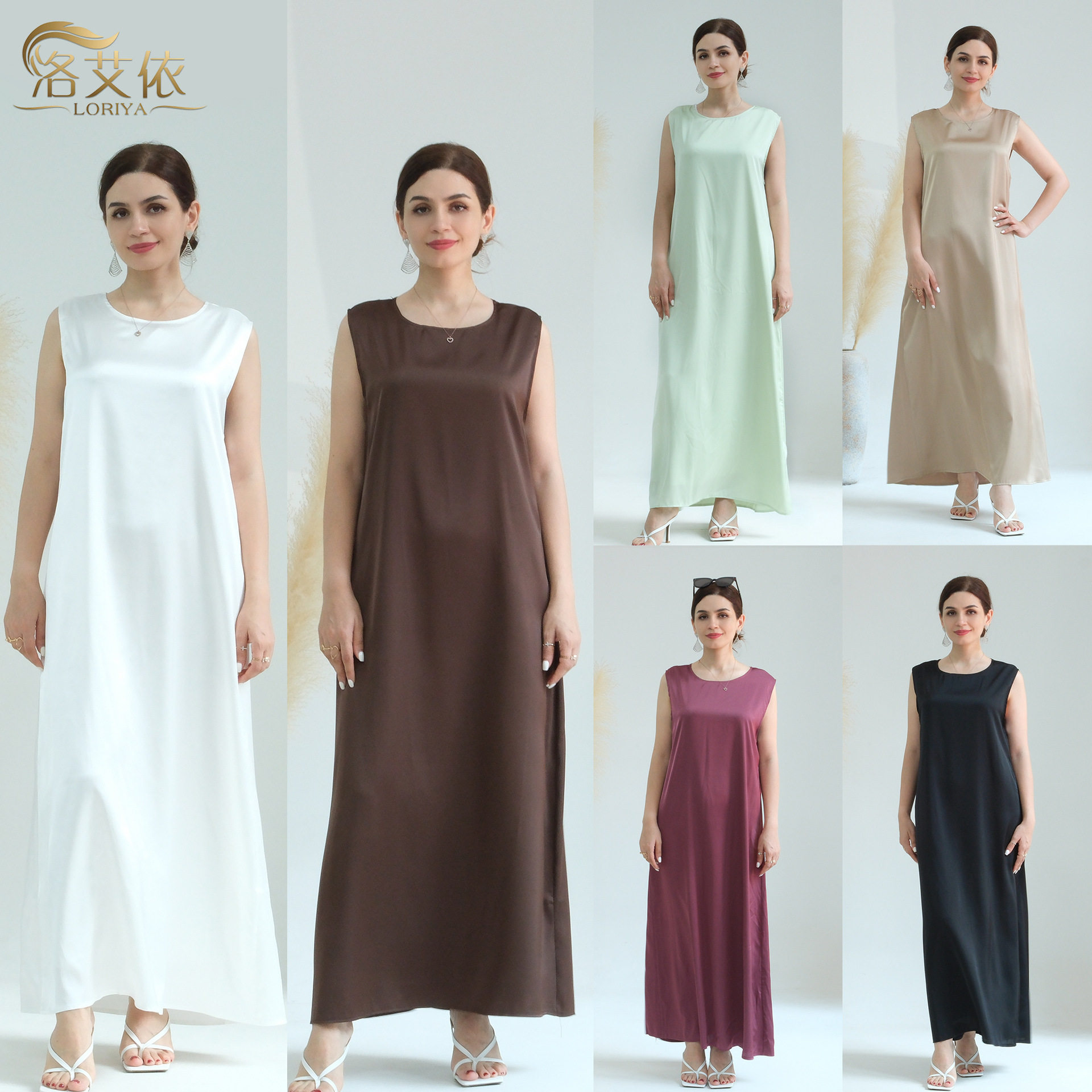 中东阿拉伯服饰春夏日常打底背心连衣裙迪拜旅游内搭 dress women