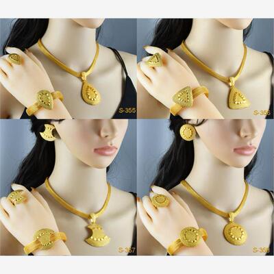 Dubai Bride Wedding Necklace Women's Jewelry Set新娘首饰套装