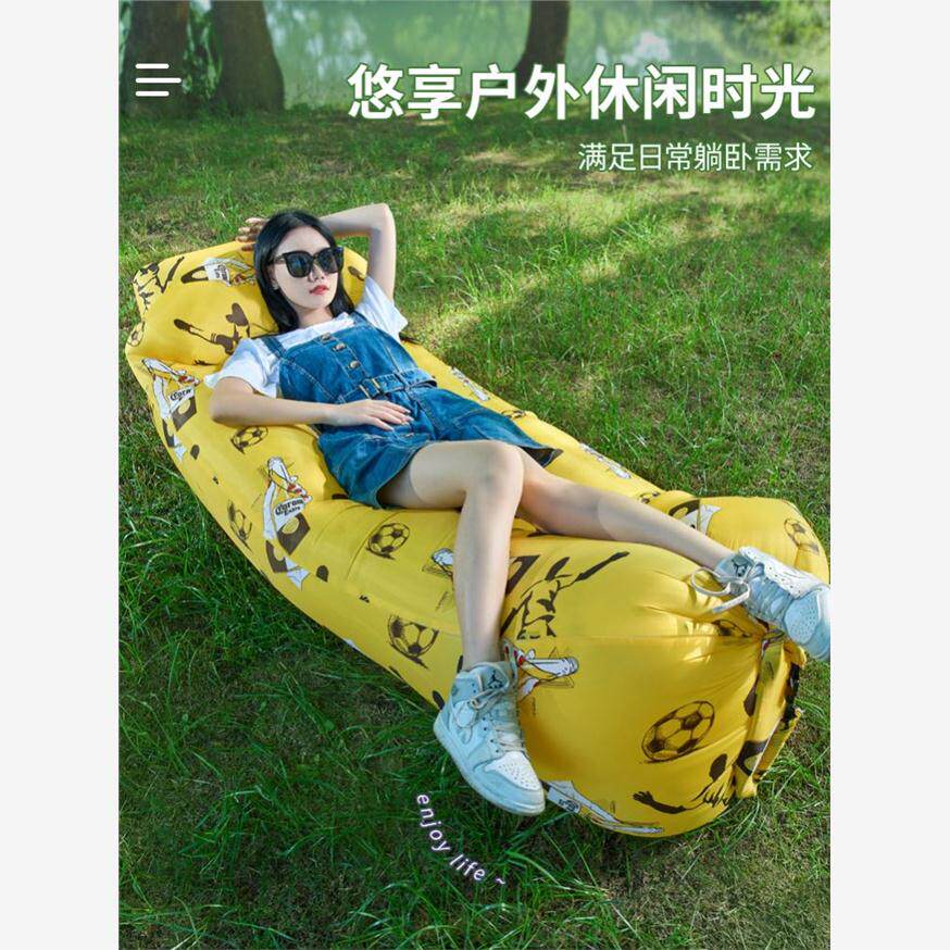 Outdoor inflatable sofa folding portable air cushion,air bed图片