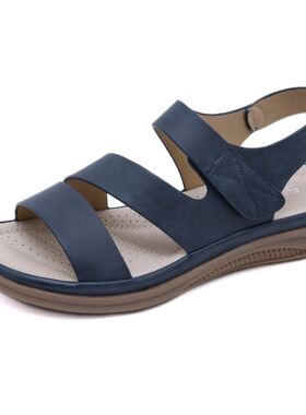 big size summer shoes women flat sandals 41 42 防滑大码凉鞋
