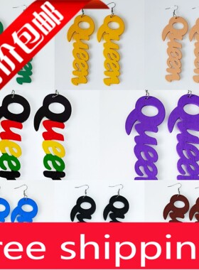 African wooden earrings black girl women crop earings 女耳环