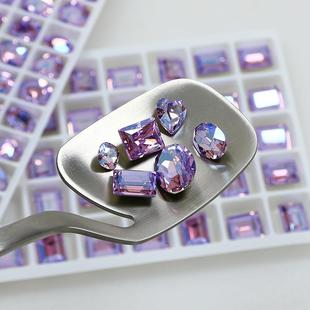 东洲美品甲钻D紫罗兰炫彩尖底东洲水晶钻异形玻璃钻甲粘钻I指Y饰