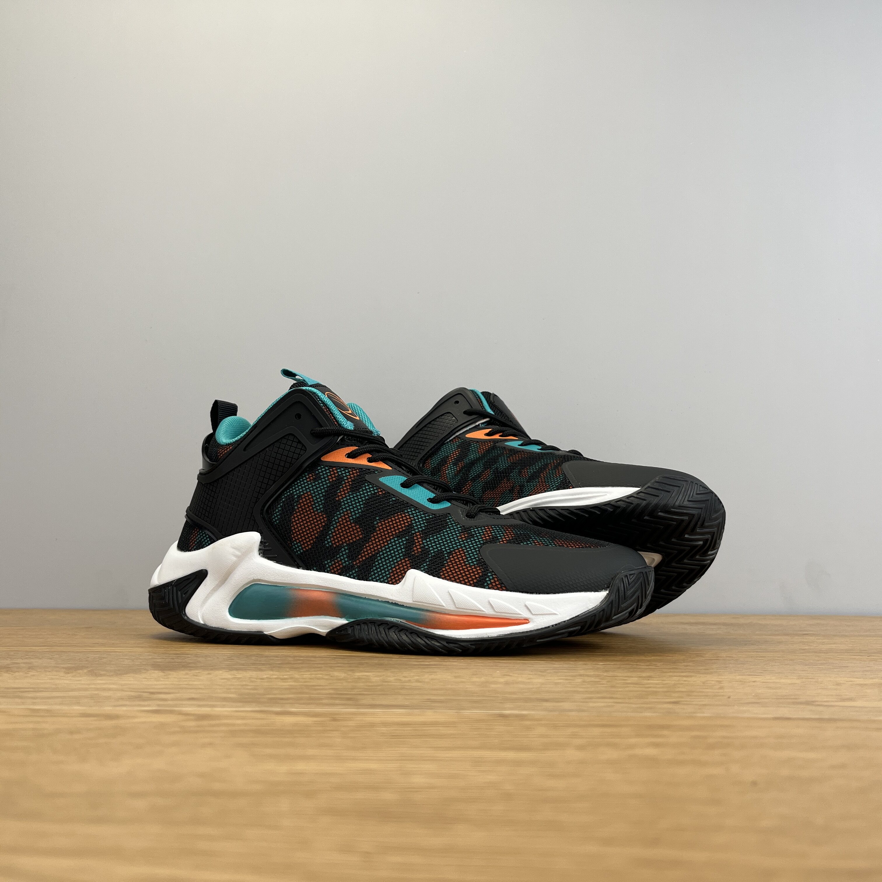 外贸出口大码45码球鞋2026新款网面透气男鞋防滑耐磨青少年篮球鞋