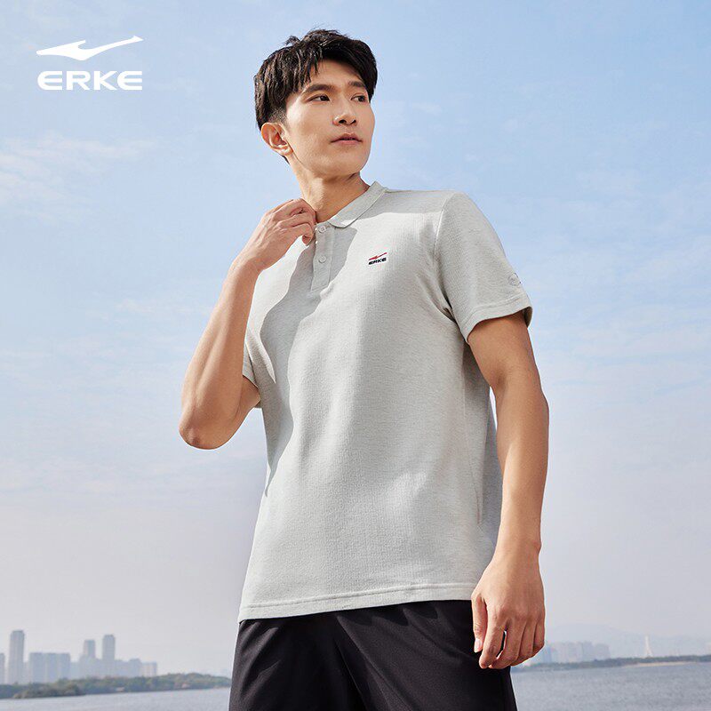 轻氧polo衫丨鸿星尔克微领t夏季男士商务装运动快干短袖t恤上衣男