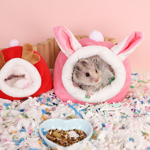 速发仓鼠窝保暖棉窝过冬用品冬天蜜袋鼯猬窝冬丝熊花枝刺小金季房