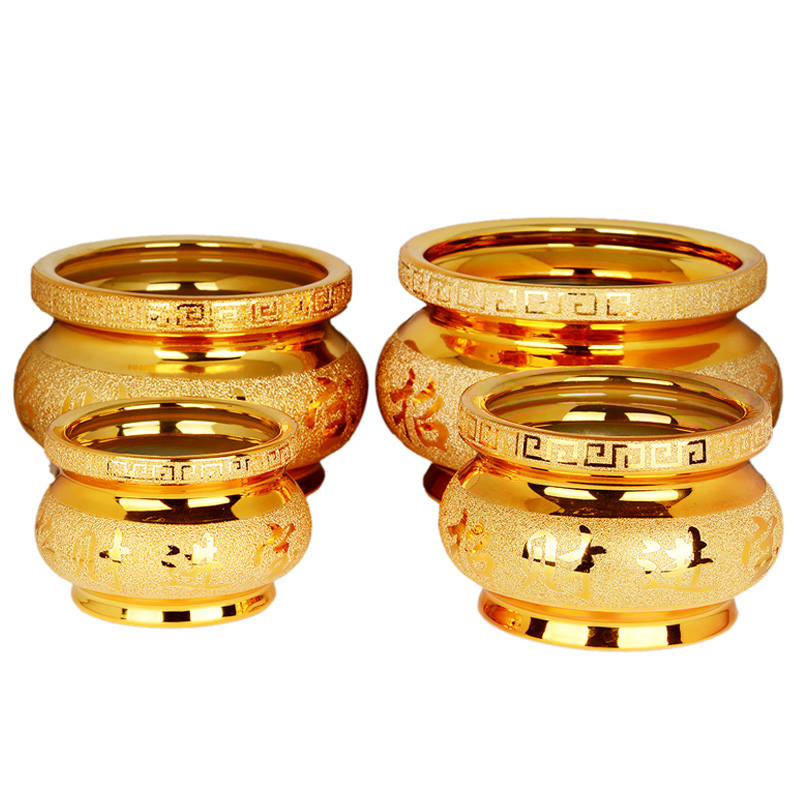 速发阁 金烧陶瓷香炉摆件大号沙香炉炉香熏家用居室用财神供奉