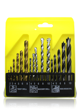 速发多功能麻花钻头组瓷木工钻工建开套砖玻璃螺丝批头钻头套装扩