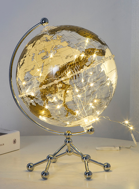 速发透明地球仪立体悬浮电视酒柜装饰品摆件轻奢高客办公室档厅家