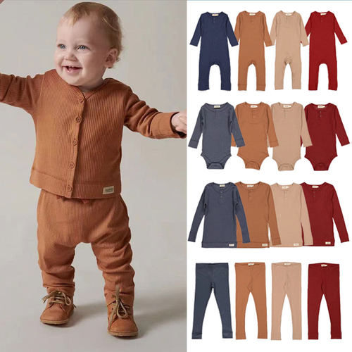 莫代尔棉婴幼儿爬服哈衣长袖打底