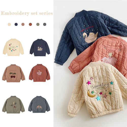 加厚秋冬刺绣棉衣棉袄保暖防风
