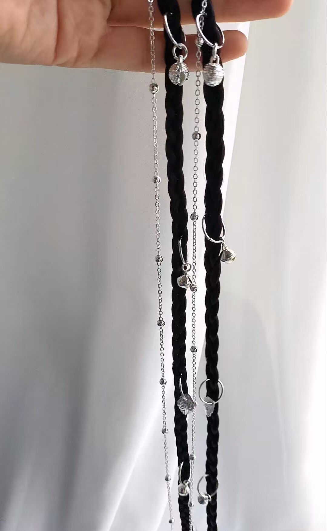 发饰古装链子编发挂件铃铛叶子派对造型麻花辫时尚潮流发饰假发