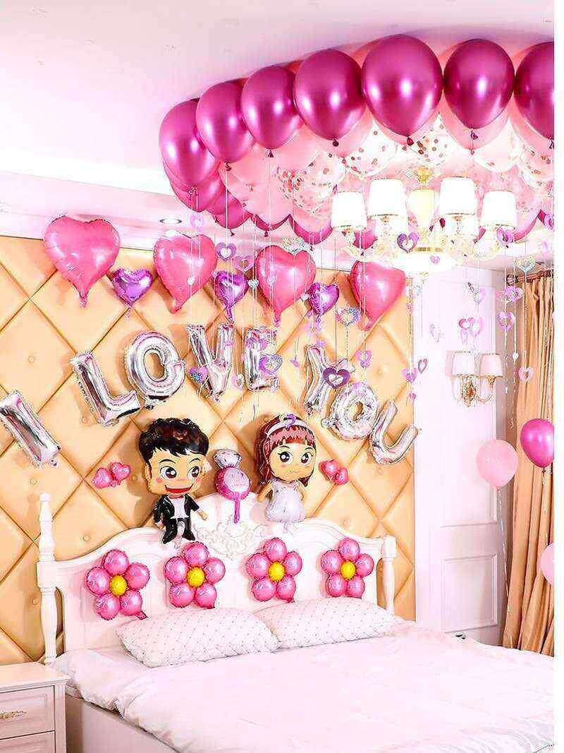 思泽浪漫婚房布置气球套装结婚道具创意新房卧室装饰套餐婚庆用品