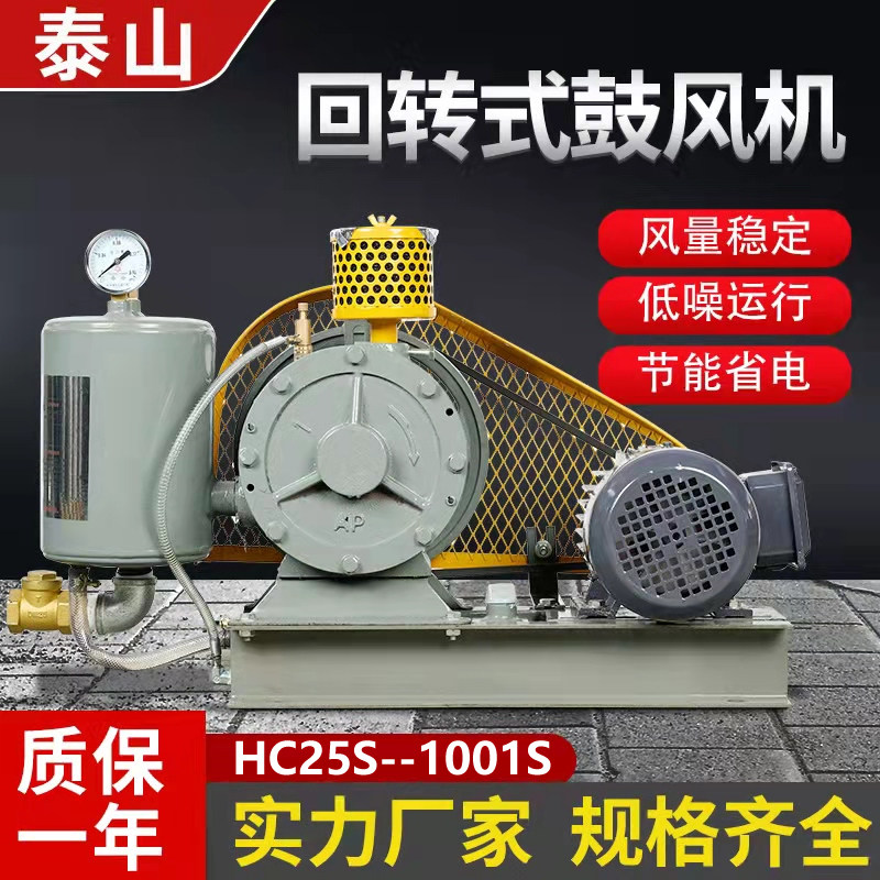 回转式鼓风机工业污水处理曝气增氧大风量滑片低噪音回旋式鼓风机