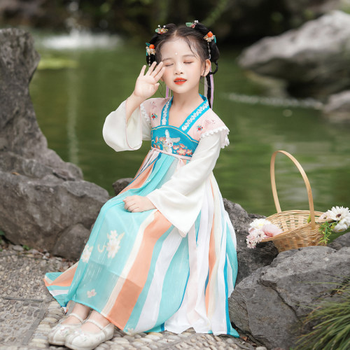 超仙汉服连衣裙女童春秋古装
