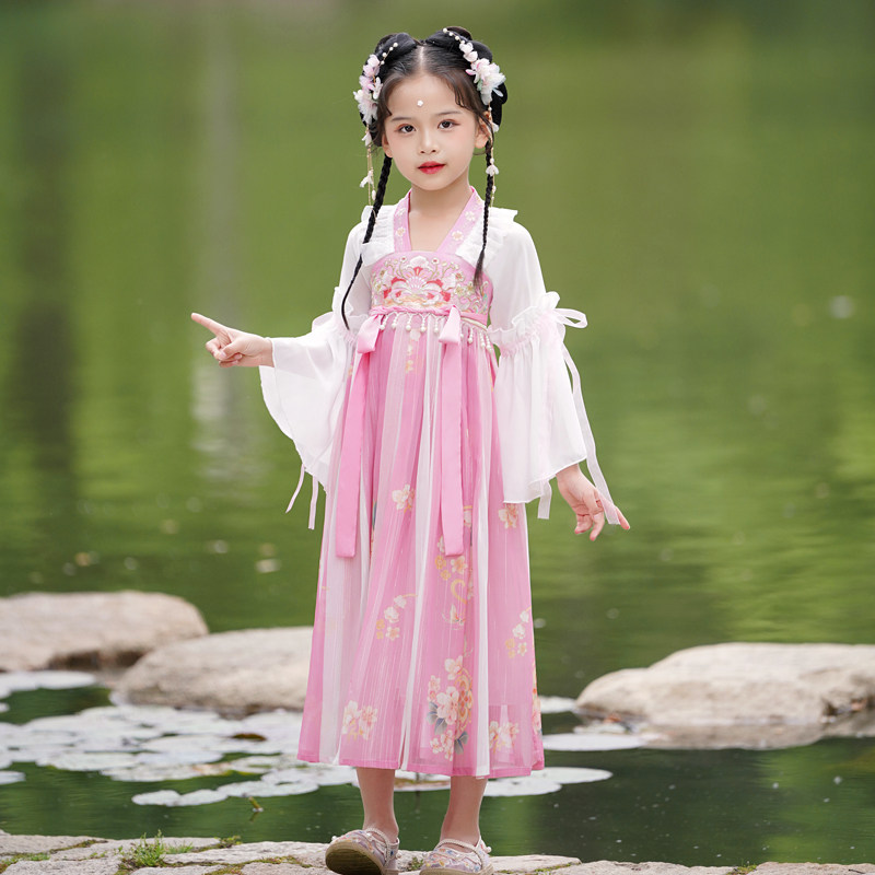 春秋女童亲肤汉服连衣裙
