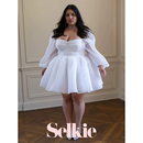 象牙白长袖 Collection Selkie 迷你公主裙 婚纱系列