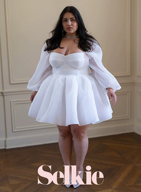 【婚纱系列】Selkie Collection 象牙白长袖迷你公主裙