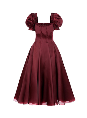 NYE新年礼物|音乐家礼服 酒红色迷笛连衣裙Selkie collection