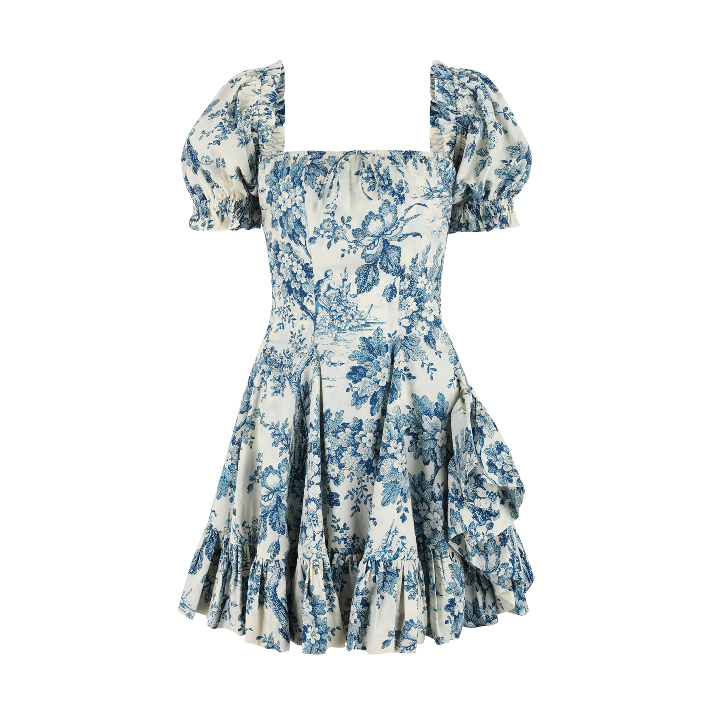 秋上新|白底青花瓷印花 迷你连衣裙 Selkie Collection