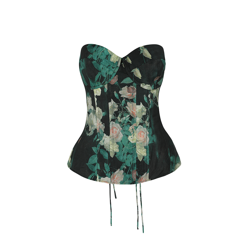 【王菊同款】哭泣玫瑰 束腰后背系带抹胸胸衣Selkie Collection