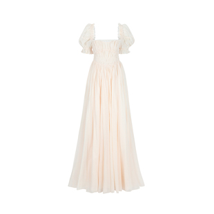 情人节限定|幻影粉及踝纯棉礼服裙