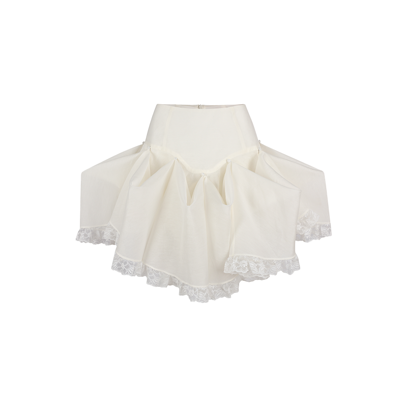 Selkie及膝衬裙象牙白色