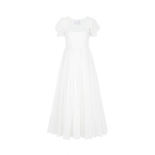 情人节限定|继承之战 象牙白色方领连衣裙