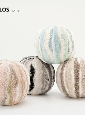 柏洛斯motley『斑斓』现代简约风圆形装饰沙发卧室客厅抱枕样板间