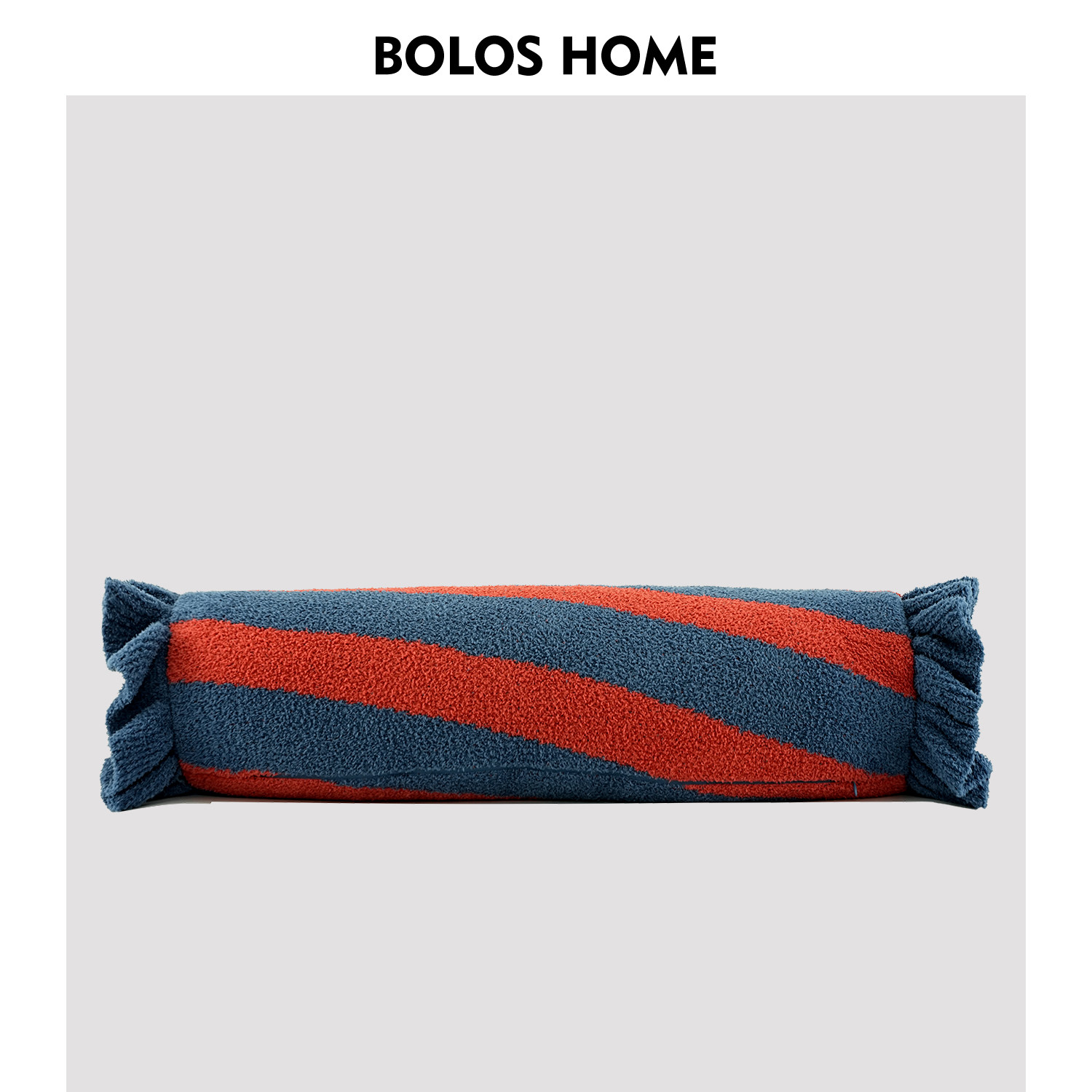 BOLOS HOME轻奢简约高级感红蓝撞色糖果长条圆柱抱枕夹腿沙发靠枕