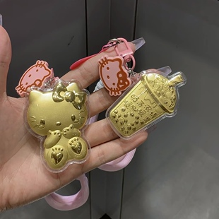 hello kitty黄金手机挂件足金999凯蒂猫kt猫送女友七夕情人节礼物