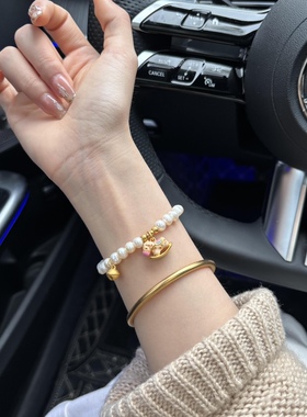 正品新款黄金足金999小木马摇摇马手链 送女友老婆七夕情人节礼物