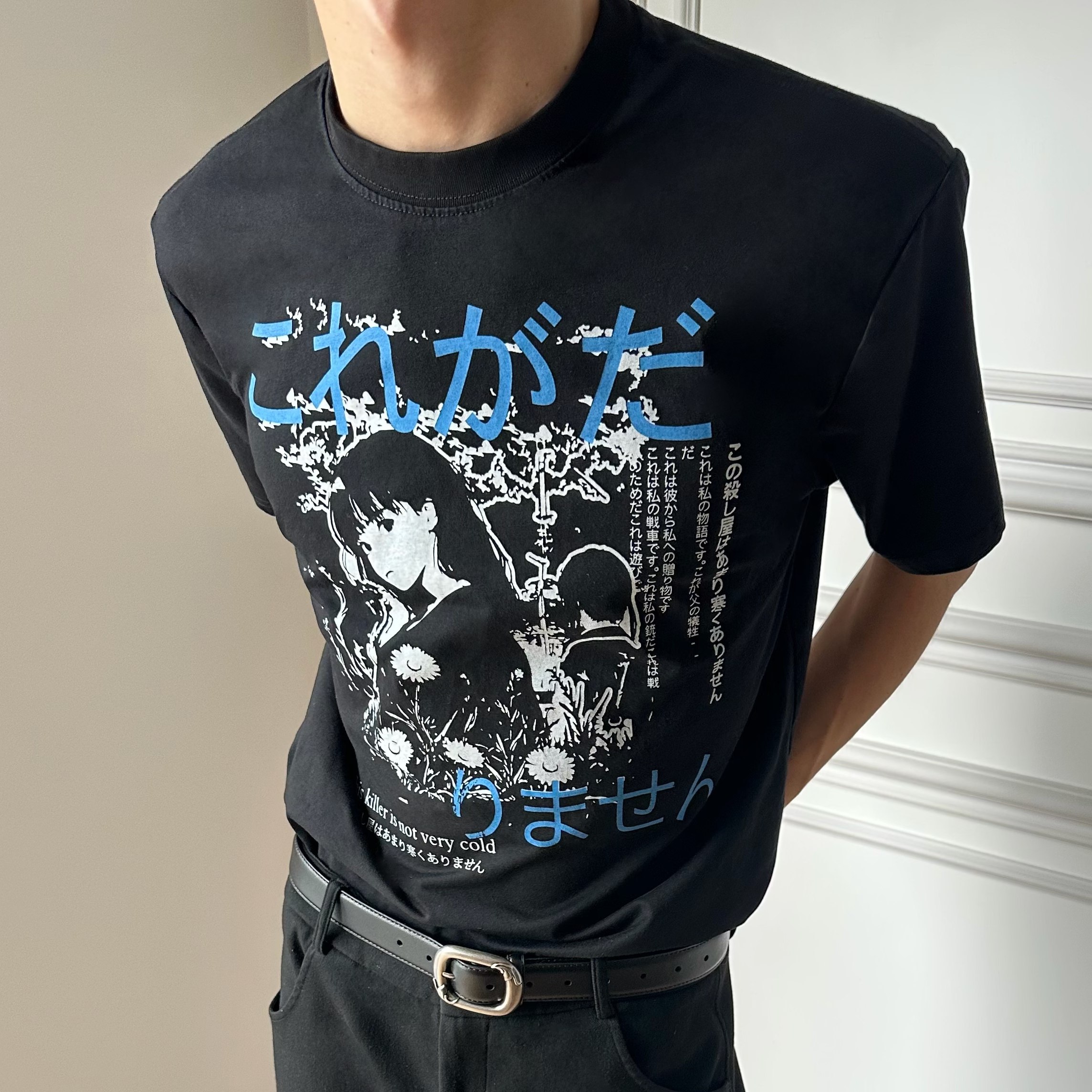 Amateurfit【涩谷女孩】美式复古直喷印花短袖T恤cleanfit