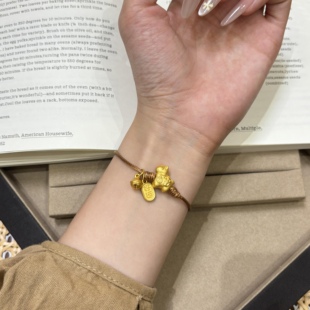 足金999马上有钱手链黄金转运珠3D硬金马上有房发财生肖马手串