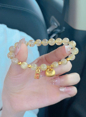 黄金小胖福手链女新款足金999足金手串 送女友老婆七夕情人节礼物