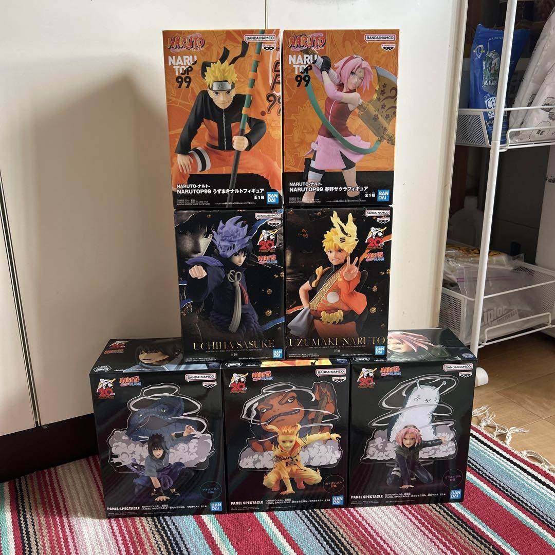 Japanese version of the glasses factory Naruto Shippuden Uzumaki Naruto Sasuke 20th Anniversary Costume Scenery Figure Figure