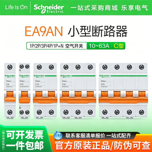 施耐德空气开关2P断路器家用63安