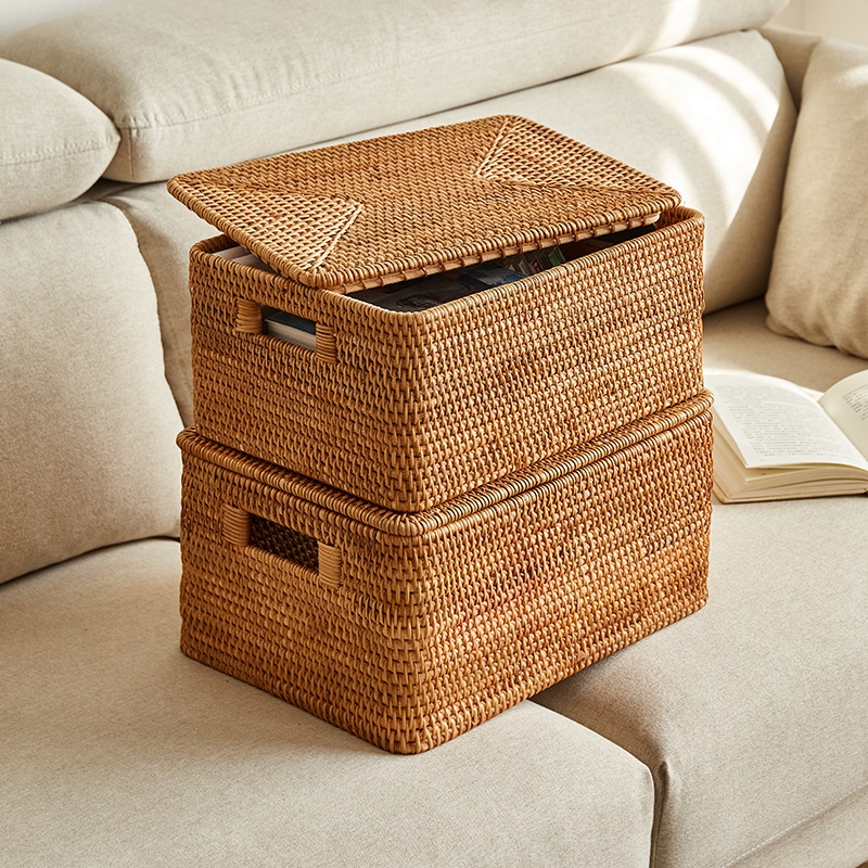 越南收纳筐藤编竹编整理蓝