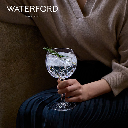 waterford球形水晶玻璃红酒杯