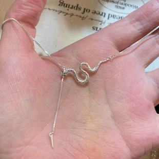 小灵蛇项链2025本命年生肖蛇锁骨链高级感礼物送女友