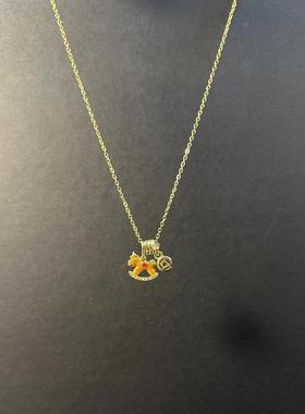Gulaya necklace 古啦雅 金色小木马吊坠项链轻奢时尚小众锁骨链