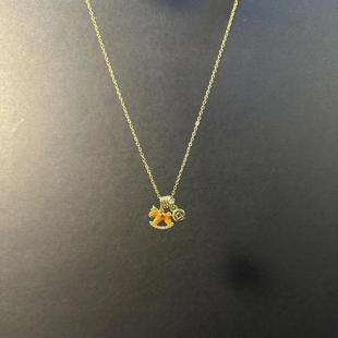 金色小木马吊坠项链轻奢时尚 古啦雅 小众锁骨链 necklace Gulaya